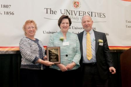 USG Board Chair Susan Bateson with Elizabeth Wright and Executive Director, Stewart Edelstein