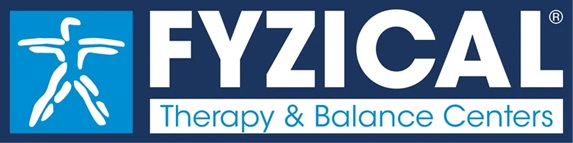 Blue and white logo for Fyzical Therapy and Balance Centers