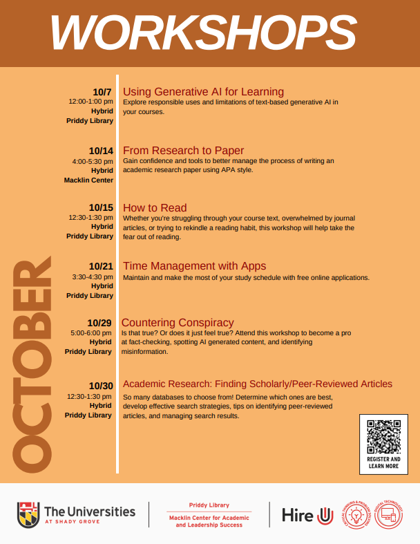 October workshops