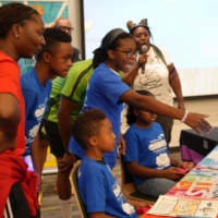 Youth participating in activities at the Ocean Bowl Event