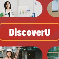 Collage featuring diverse students in various career roles.