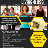 Healthy Living Event flyer highlighting the details of the event. 