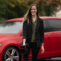 Juleka Hundley standing outside