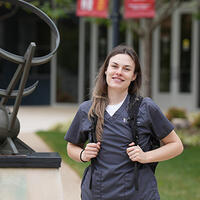 Lexi Vipatez in USG courtyard