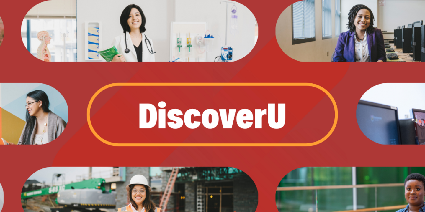 Collage featuring diverse students in various career roles.