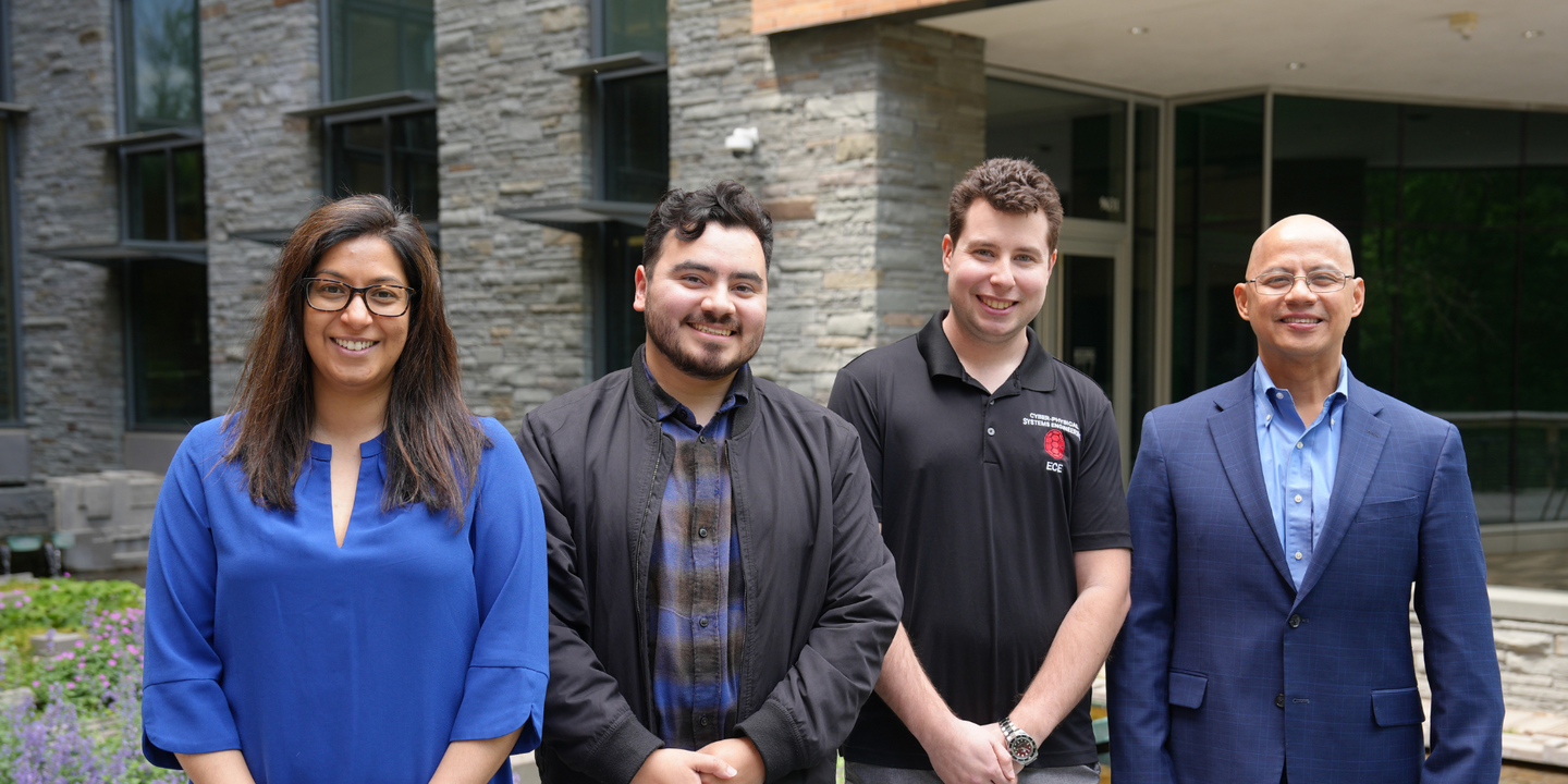 2026 Kendall Award Winners, Left to Right: Dr. Halima Karim, Salomon Zelaya, Brian Schoem, Dr. Nestor Tiglao
