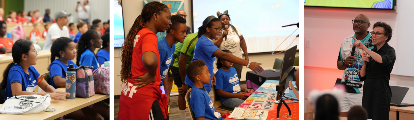 Youth participating in activities at the Ocean Bowl Event