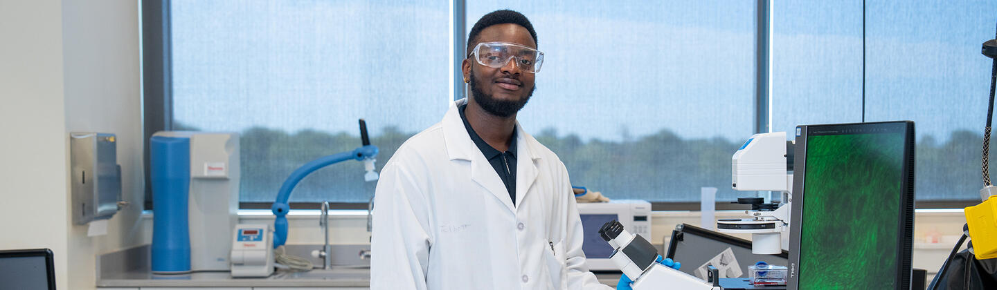 Godwin Aizenofe in lab
