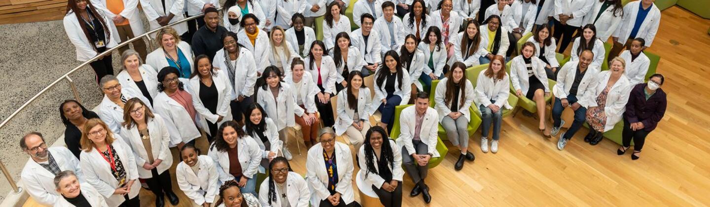 Students at the White Coat ceremony
