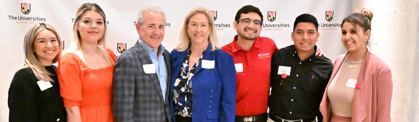 Donors, Cliff and Debbie White with student scholarship recipients