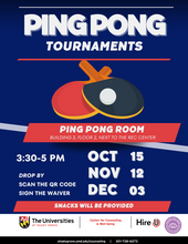 Ping Pong Tournaments Flyer
