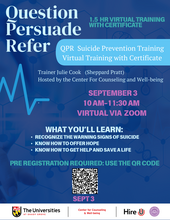 QPR Event Flyer with Information 