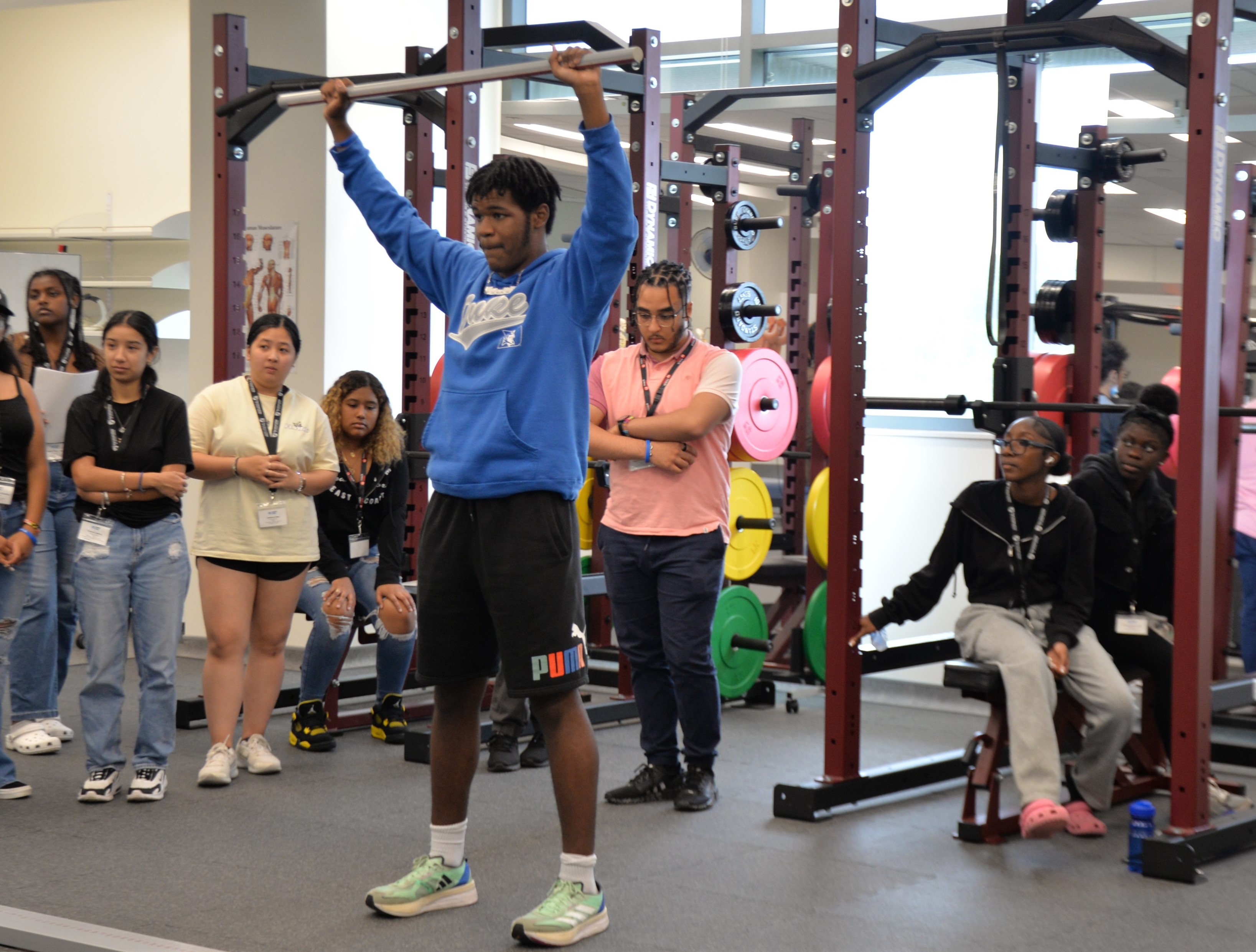 Student participates in Salisbury's Exercise Science Simulation